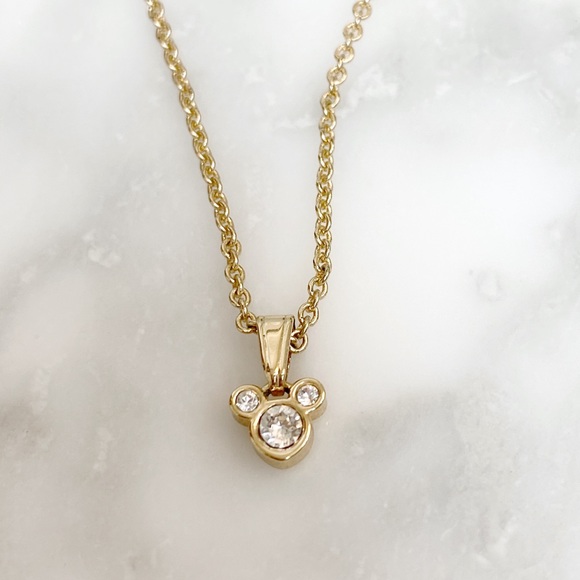 Gold Mickey Mouse Necklace - Picture 2 of 4